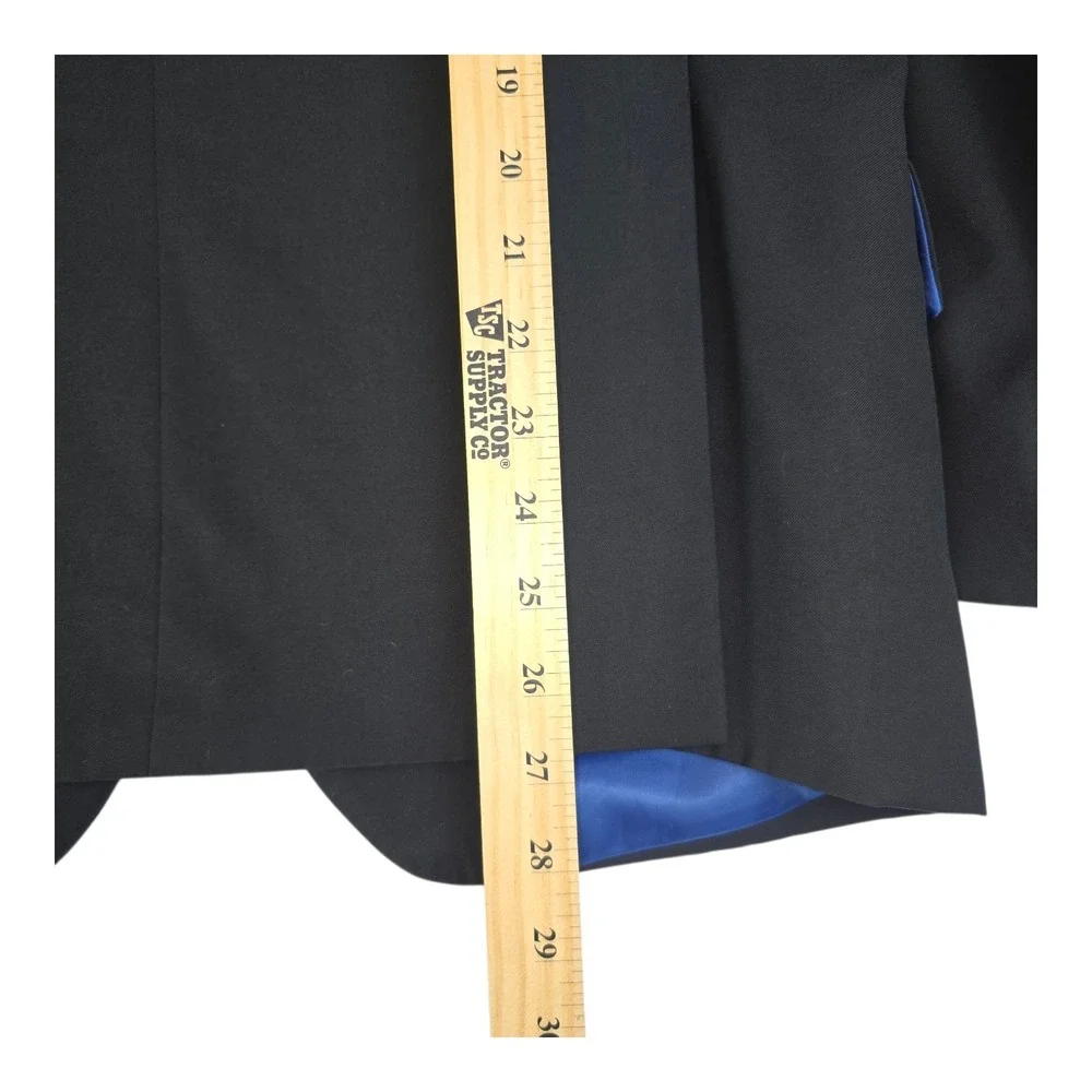 Billy London Men's Blazer Suit Jacket Sz 38S Black 2 Button Classic Fit Old Mone